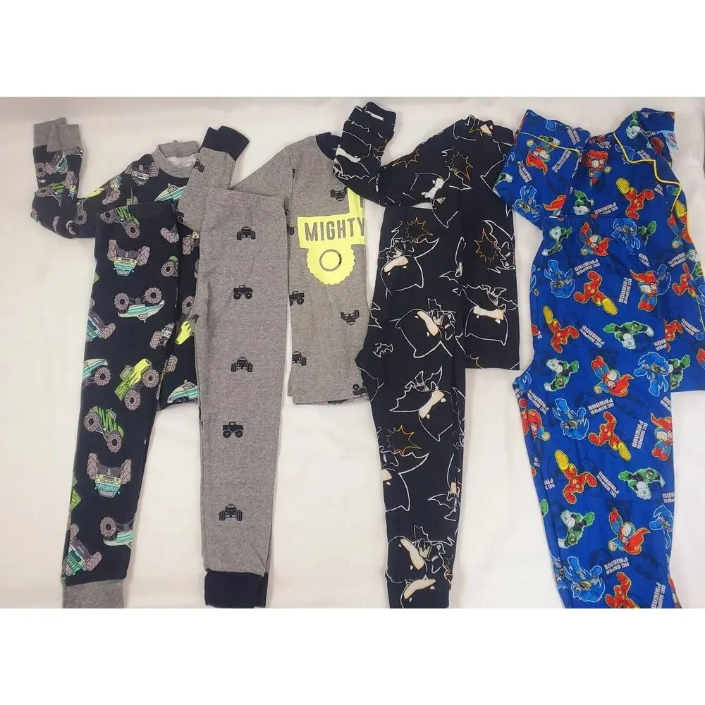 Toddler Boys Pajama Lot Size 3T 4T Carters Marvel Batman Trucks Longsleeve Pants